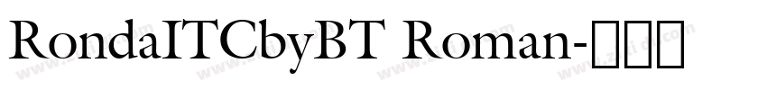 RondaITCbyBT Roman字体转换